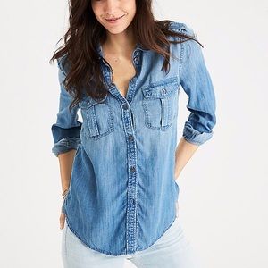 Denim Boyfriend Utility Shirt